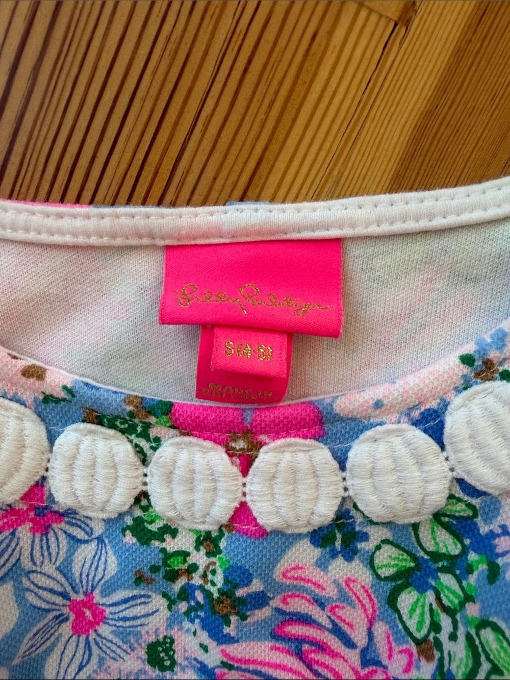 Lily Pulitzer Girls Floral Long Sleeve Tunic Top - Pink, Blue & Green